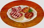 German Restaurant smoked pork chops
